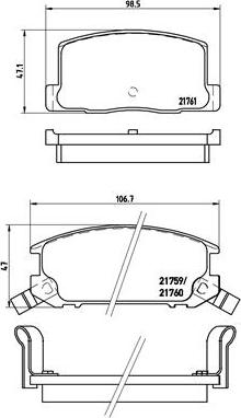 Brembo P 83 019 - Brake Pad Set, disc brake autospares.lv