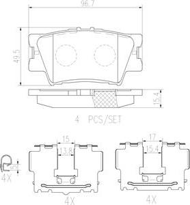 Brembo P83089N - Brake Pad Set, disc brake autospares.lv