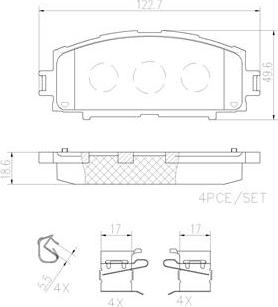 Brembo P83086N - Brake Pad Set, disc brake autospares.lv