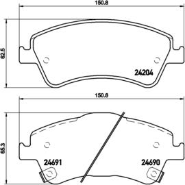 Brembo P 83 081 - Brake Pad Set, disc brake autospares.lv