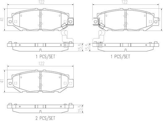 Brembo P83038N - Brake Pad Set, disc brake autospares.lv