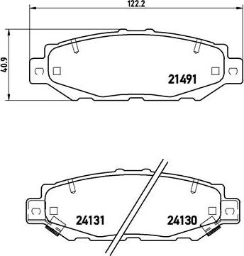 Brembo P 83 038 - Brake Pad Set, disc brake autospares.lv