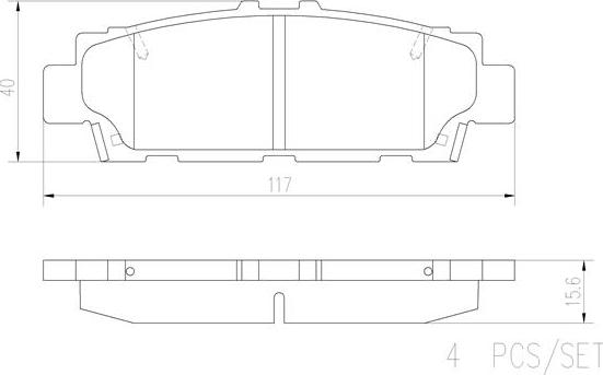 Brembo P83032N - Brake Pad Set, disc brake autospares.lv