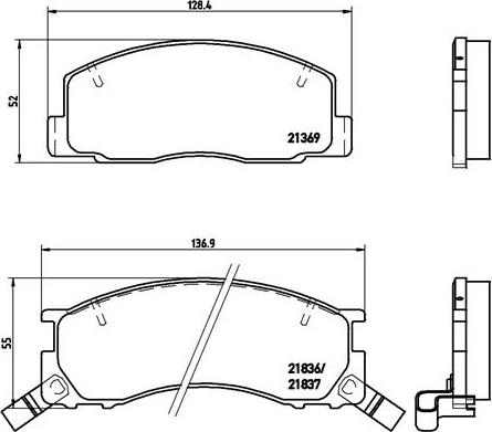 Brembo P 83 029 - Brake Pad Set, disc brake autospares.lv