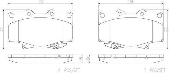 Brembo P83025N - Brake Pad Set, disc brake autospares.lv