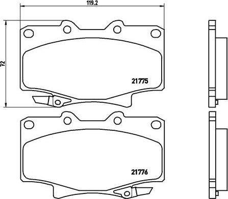 Brembo P 83 025 - Brake Pad Set, disc brake autospares.lv