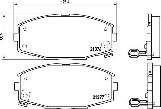 Brembo P 83 020 - Brake Pad Set, disc brake autospares.lv