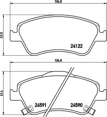 Brembo P 83 079 - Brake Pad Set, disc brake autospares.lv