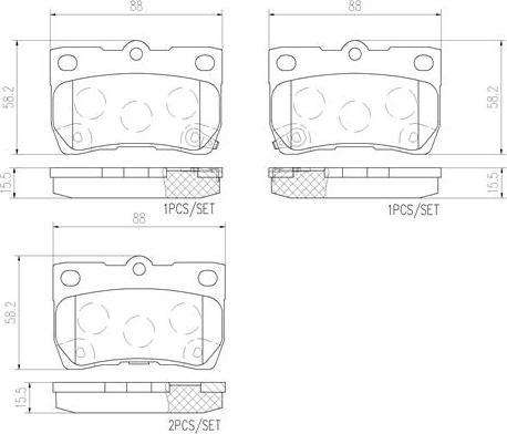 Brembo P83073N - Brake Pad Set, disc brake autospares.lv