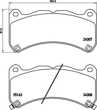 Brembo P 83 146 - Brake Pad Set, disc brake autospares.lv