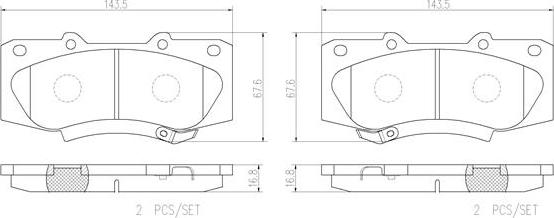 Brembo P83140N - Brake Pad Set, disc brake autospares.lv