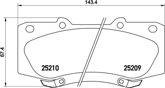 Brembo P 83 140 - Brake Pad Set, disc brake autospares.lv