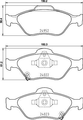 Brembo P 83 159 - Brake Pad Set, disc brake autospares.lv