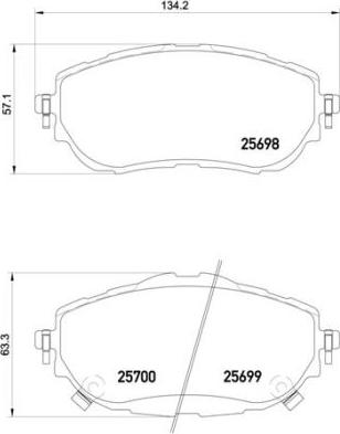 Brembo P 83 150 - Brake Pad Set, disc brake autospares.lv