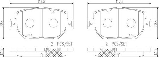 Brembo P83157N - Brake Pad Set, disc brake autospares.lv