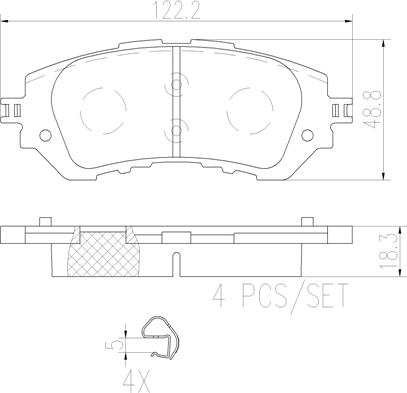 Brembo P 83 165 - Brake Pad Set, disc brake autospares.lv