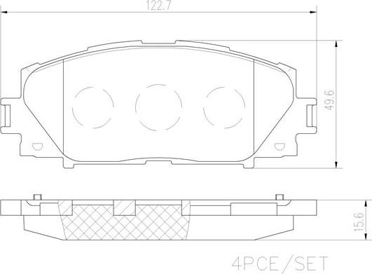 Brembo P83106N - Brake Pad Set, disc brake autospares.lv