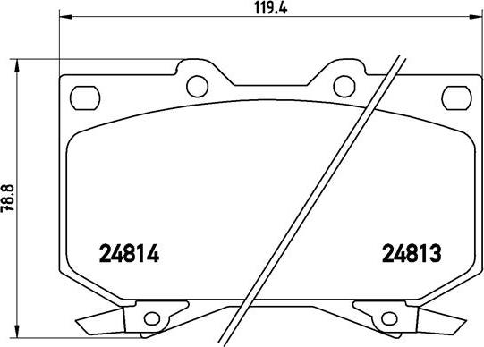 Brembo P 83 108 - Brake Pad Set, disc brake autospares.lv