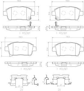 Brembo P83103N - Brake Pad Set, disc brake autospares.lv