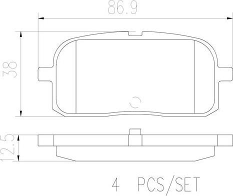 Brembo P83116N - Brake Pad Set, disc brake autospares.lv