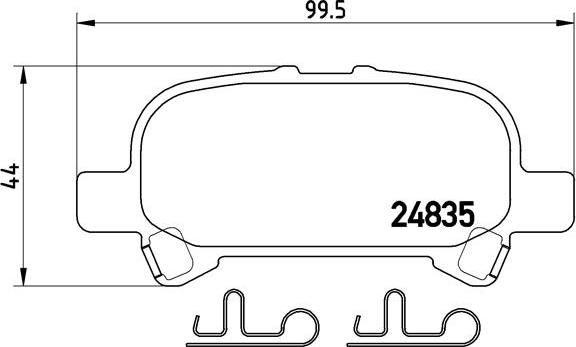 Brembo P 83 110 - Brake Pad Set, disc brake autospares.lv