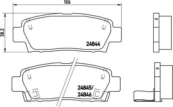 Brembo P 83 111 - Brake Pad Set, disc brake autospares.lv