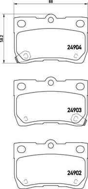 Brembo P 83 113 - Brake Pad Set, disc brake autospares.lv