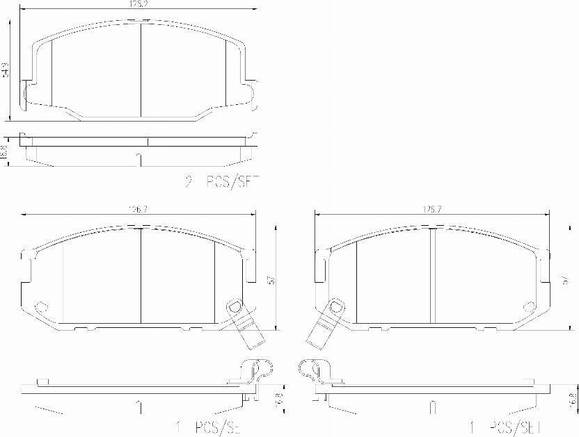 Brembo P83187N - Brake Pad Set, disc brake autospares.lv