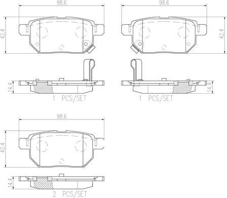 Brembo P83133N - Brake Pad Set, disc brake autospares.lv