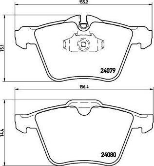 Brembo P 36 019 - Brake Pad Set, disc brake autospares.lv