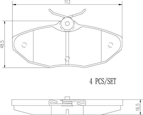 Brembo P36015N - Brake Pad Set, disc brake autospares.lv