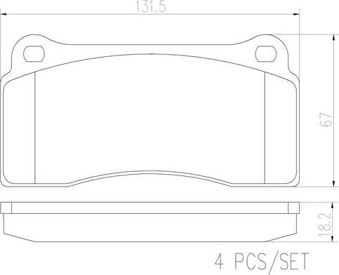 Brembo P36018N - Brake Pad Set, disc brake autospares.lv