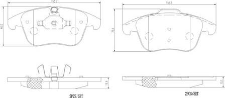 Brembo P36030N - Brake Pad Set, disc brake autospares.lv