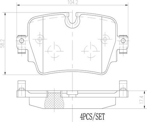 Brembo P36032N - Brake Pad Set, disc brake autospares.lv