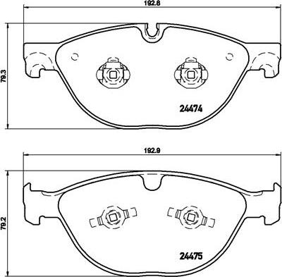 Brembo P 36 025 - Brake Pad Set, disc brake autospares.lv