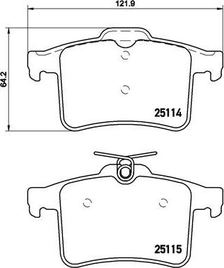 Brembo P 36 026 - Brake Pad Set, disc brake autospares.lv