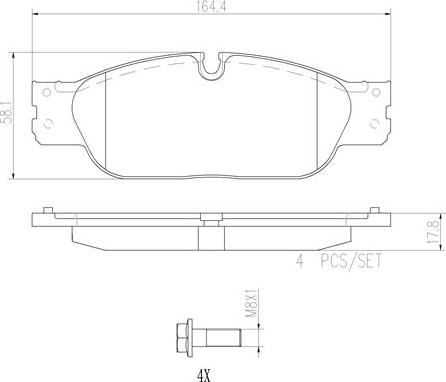 Brembo P36021N - Brake Pad Set, disc brake autospares.lv