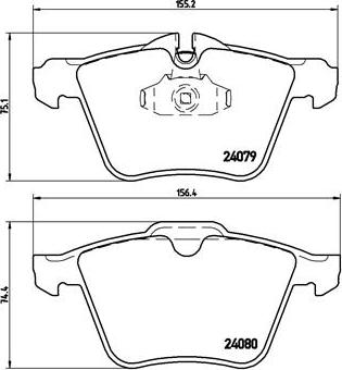 Brembo P 36 027 - Brake Pad Set, disc brake autospares.lv