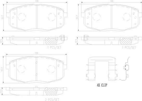 Brembo P30099N - Brake Pad Set, disc brake autospares.lv