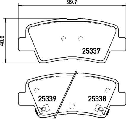 Brembo P 30 094X - Brake Pad Set, disc brake autospares.lv