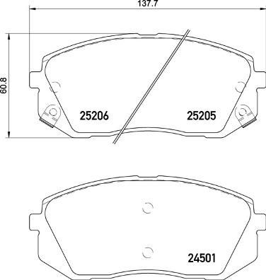 Brembo P 30 093 - Brake Pad Set, disc brake autospares.lv