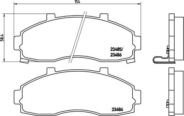 Brembo P 30 044 - Brake Pad Set, disc brake autospares.lv