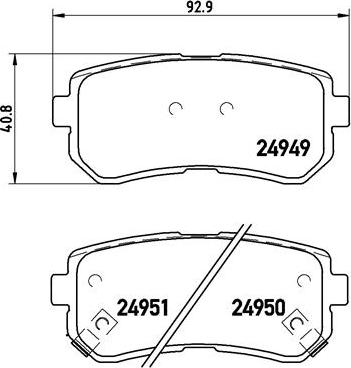 Brembo P30046N - Brake Pad Set, disc brake autospares.lv