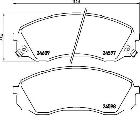 Brembo P 30 041 - Brake Pad Set, disc brake autospares.lv