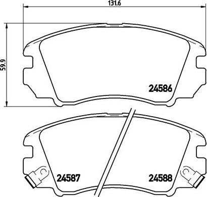 Magneti Marelli T1722MM - Brake Pad Set, disc brake autospares.lv