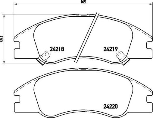 Brembo P 30 042 - Brake Pad Set, disc brake autospares.lv