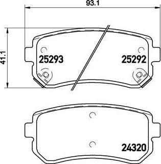 Brembo P 30 051X - Brake Pad Set, disc brake autospares.lv