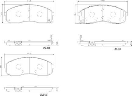 Brembo P30058N - Brake Pad Set, disc brake autospares.lv