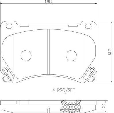 Brembo P30052N - Brake Pad Set, disc brake autospares.lv