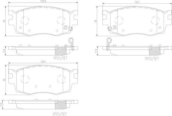 Brembo P30069N - Brake Pad Set, disc brake autospares.lv